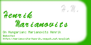 henrik marianovits business card